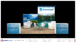 20x20 Peninsula booth design by Exhibit-Rentals